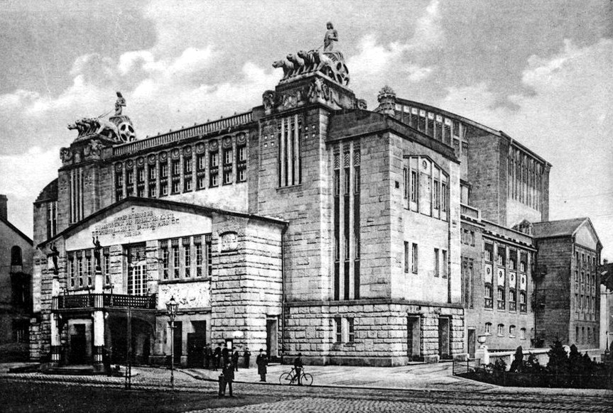 Historische Postkarte, Stadttheater