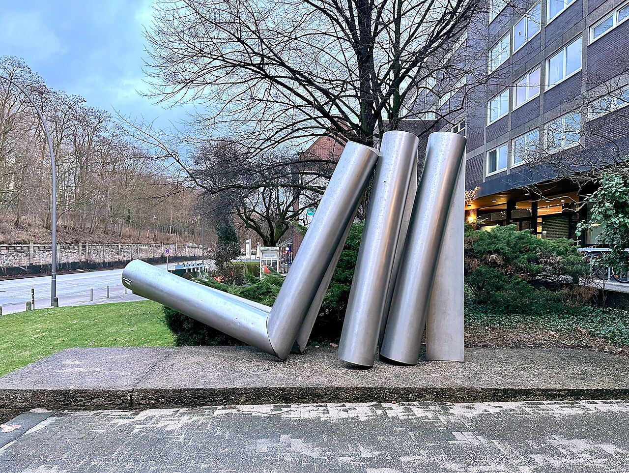 Stahlplastik 12-70 von Erich Hauser , Borgfelder Straße 16, Hamburg-Borgfelde