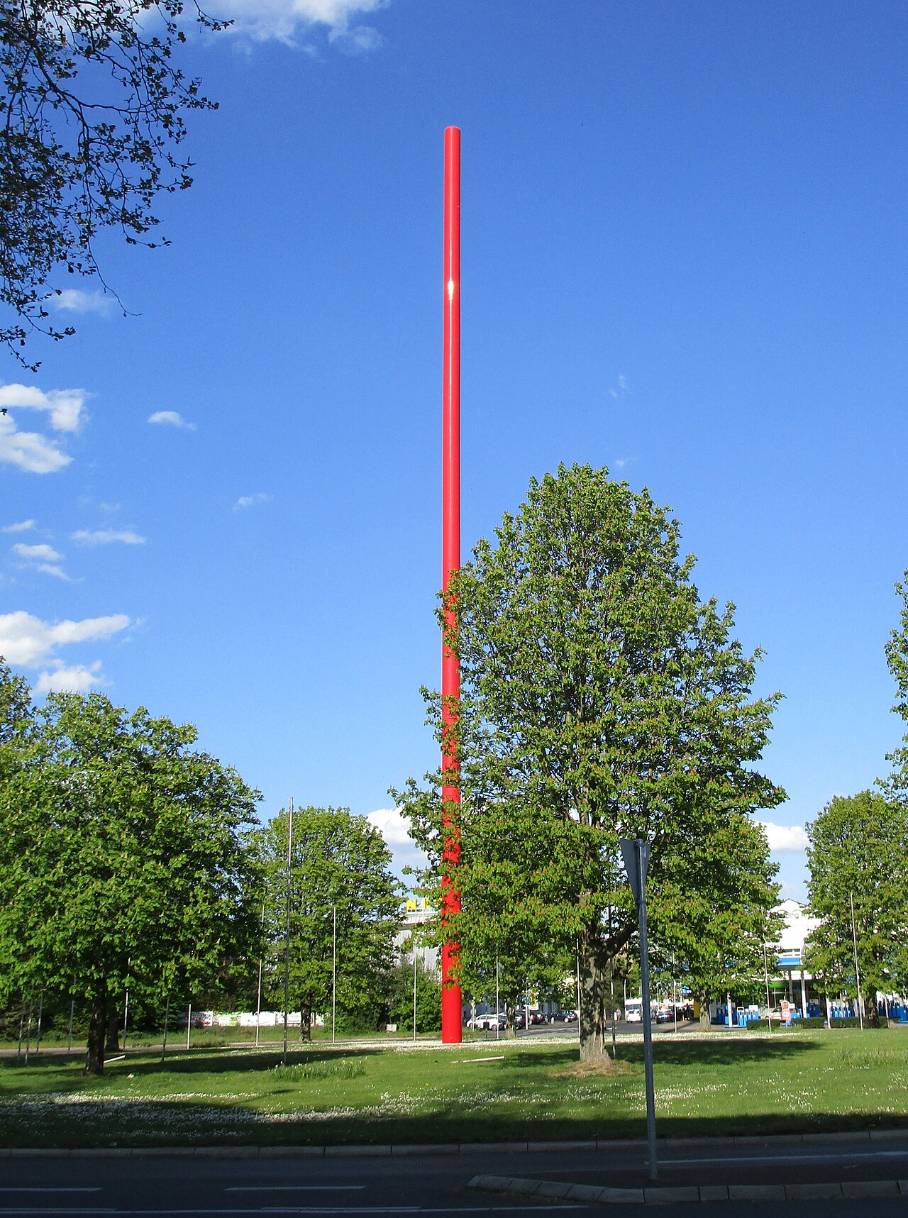 Stahl-Stele von Lutz Fritsch (aufgestellt 2008), Potsdamer Platz, Bonn- Nordstadt