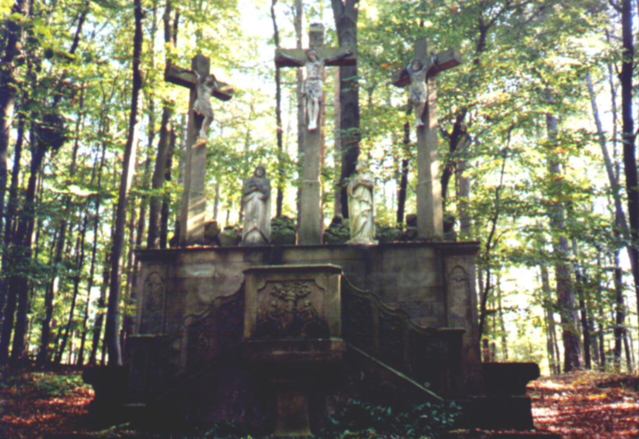 12th Station of the Way of the Cross of the "Stationsberg" in Bad Kissingen (Bavaria, Germany)