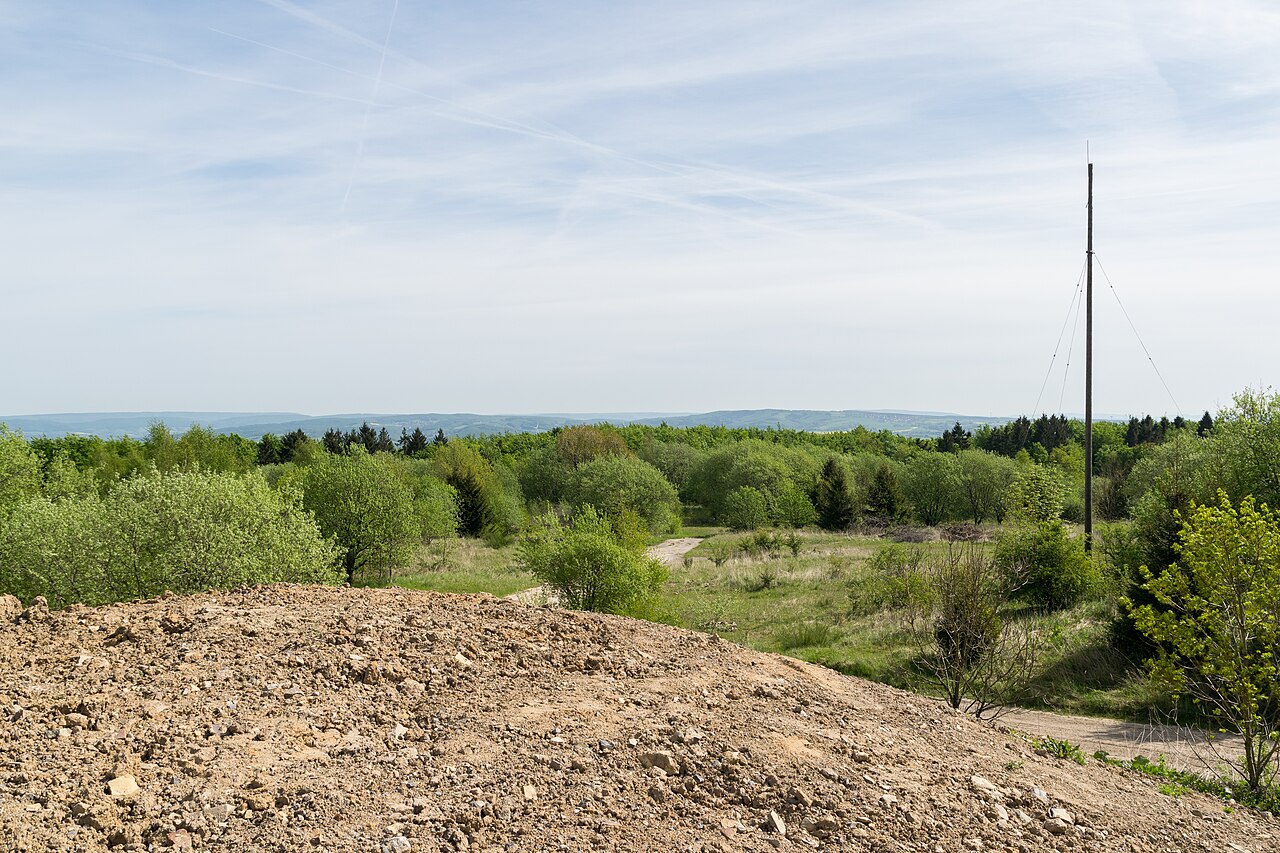 Blick vom Schuttberg auf dem Steinberg im Naturschutzgebiet Alt-Sternberg und Steinberg