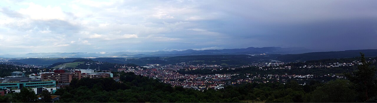 Panorama of Tuebingen, photographed from Steinenbergturm