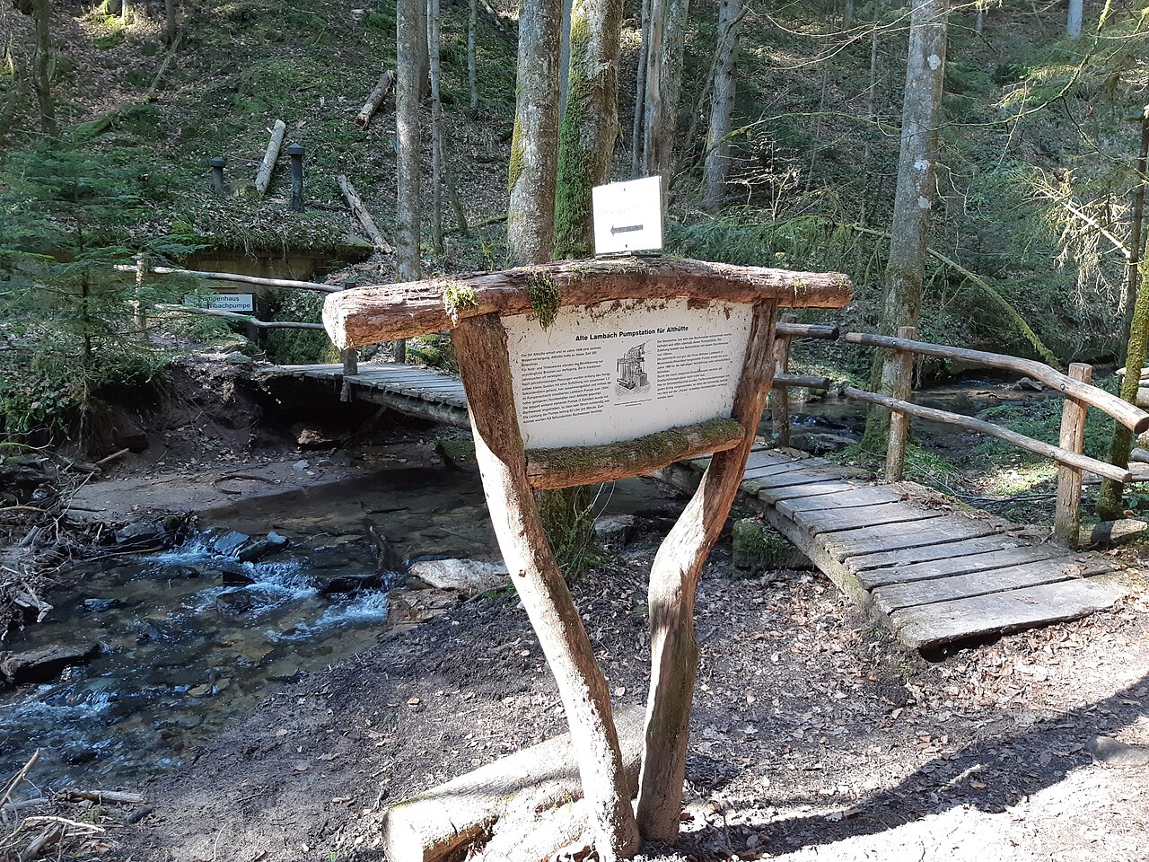 Infotafel bei der alten Lambach Pumpstation