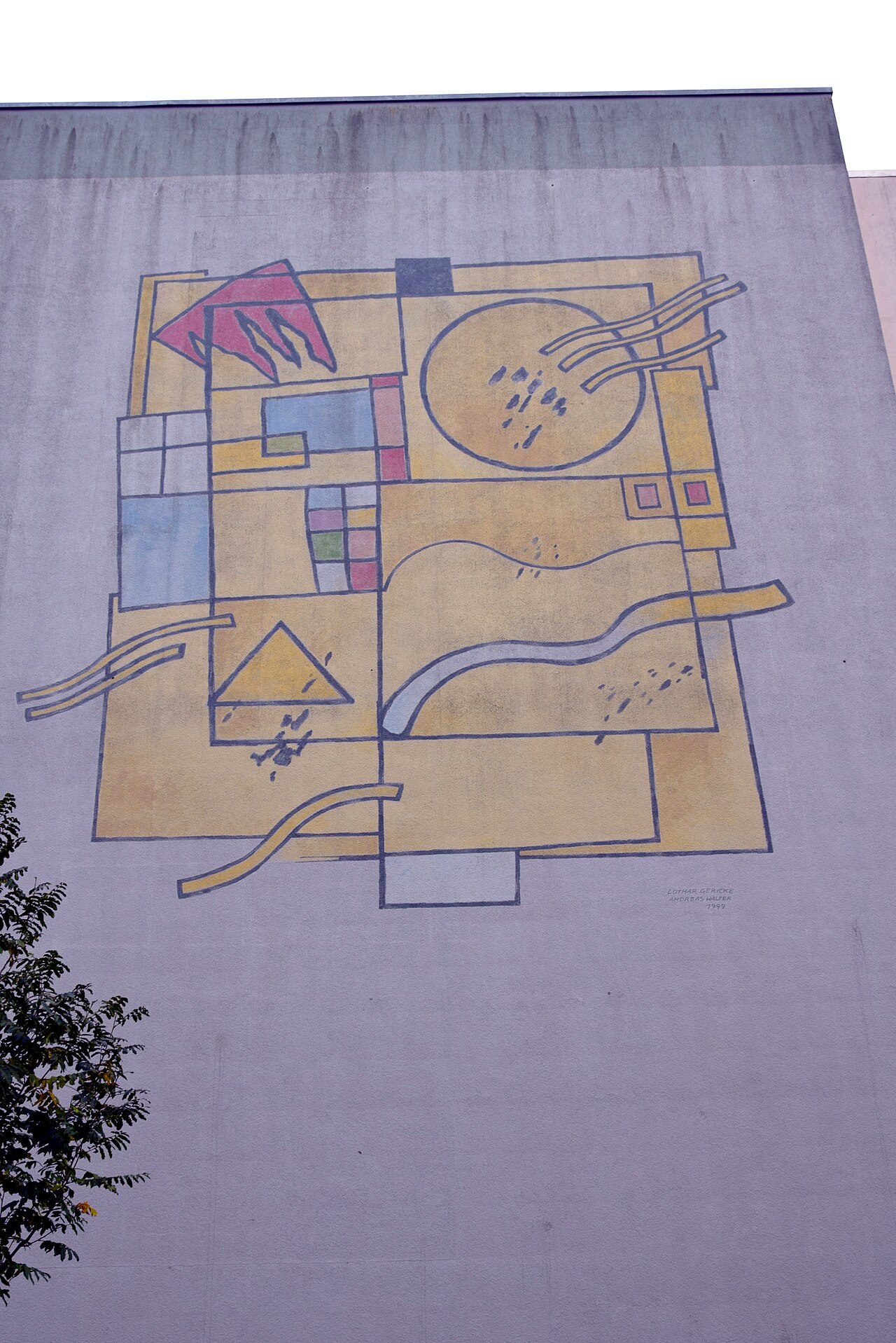 Mural Studie zu Goethes Farbenlehre by Lothar Gericke in the Rosenbecker Straße 23 in Berlin-Marzahn, Germany
