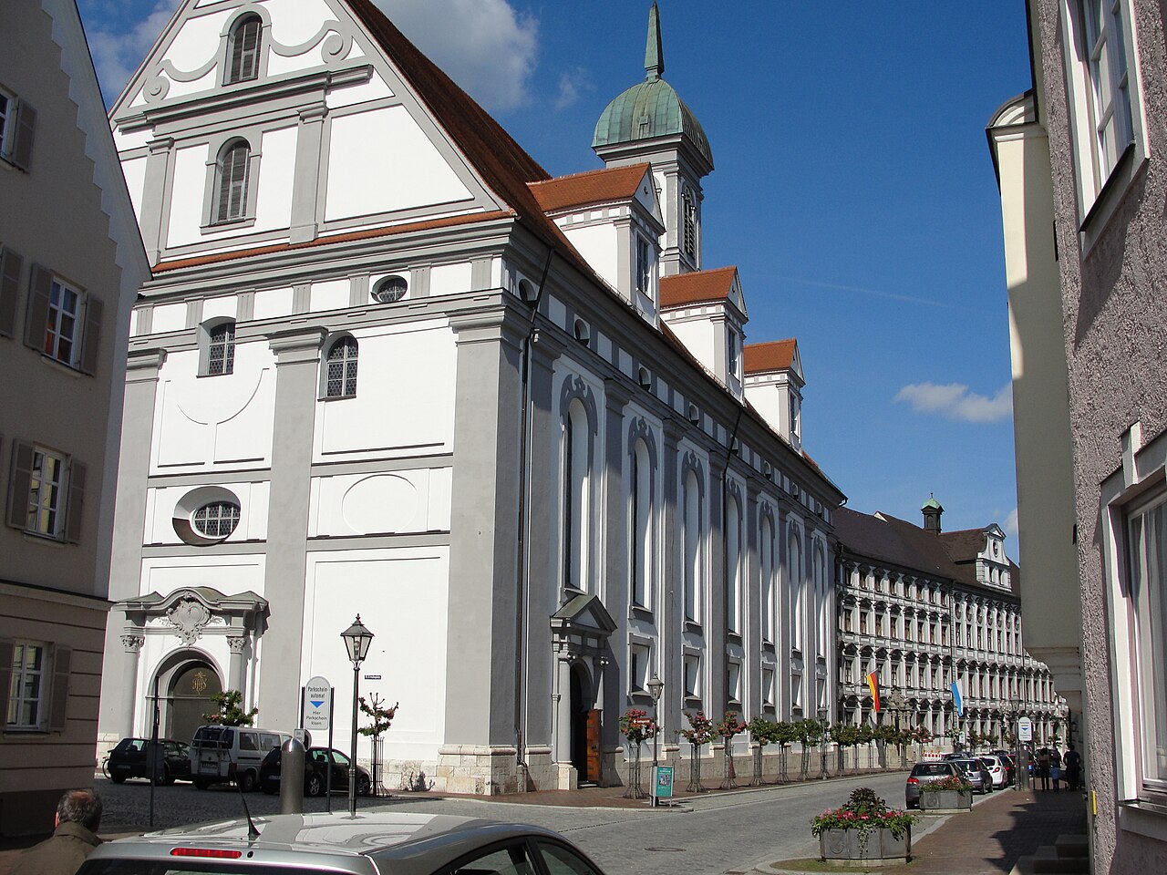 The study church (before) and the Jesuit College (behind) the present teacher training college