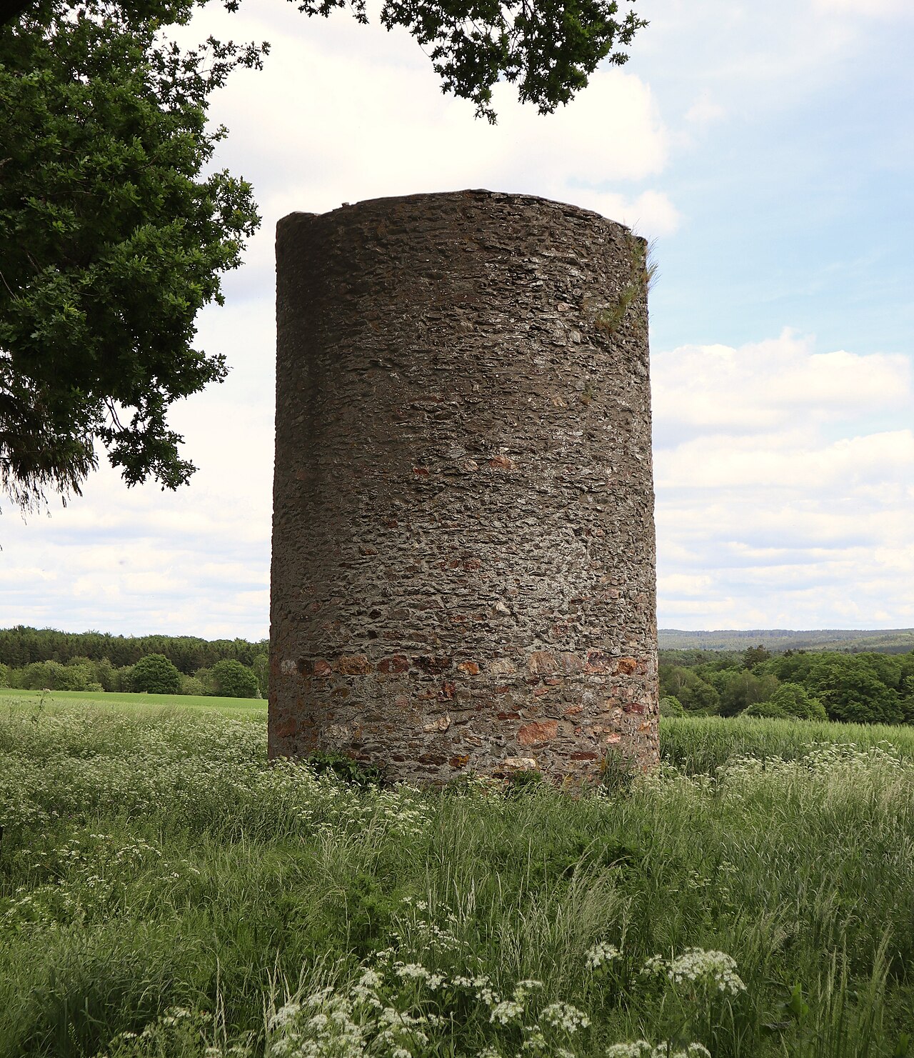 Medieval tower "Stumpfer Turm" near Morbach , Germany