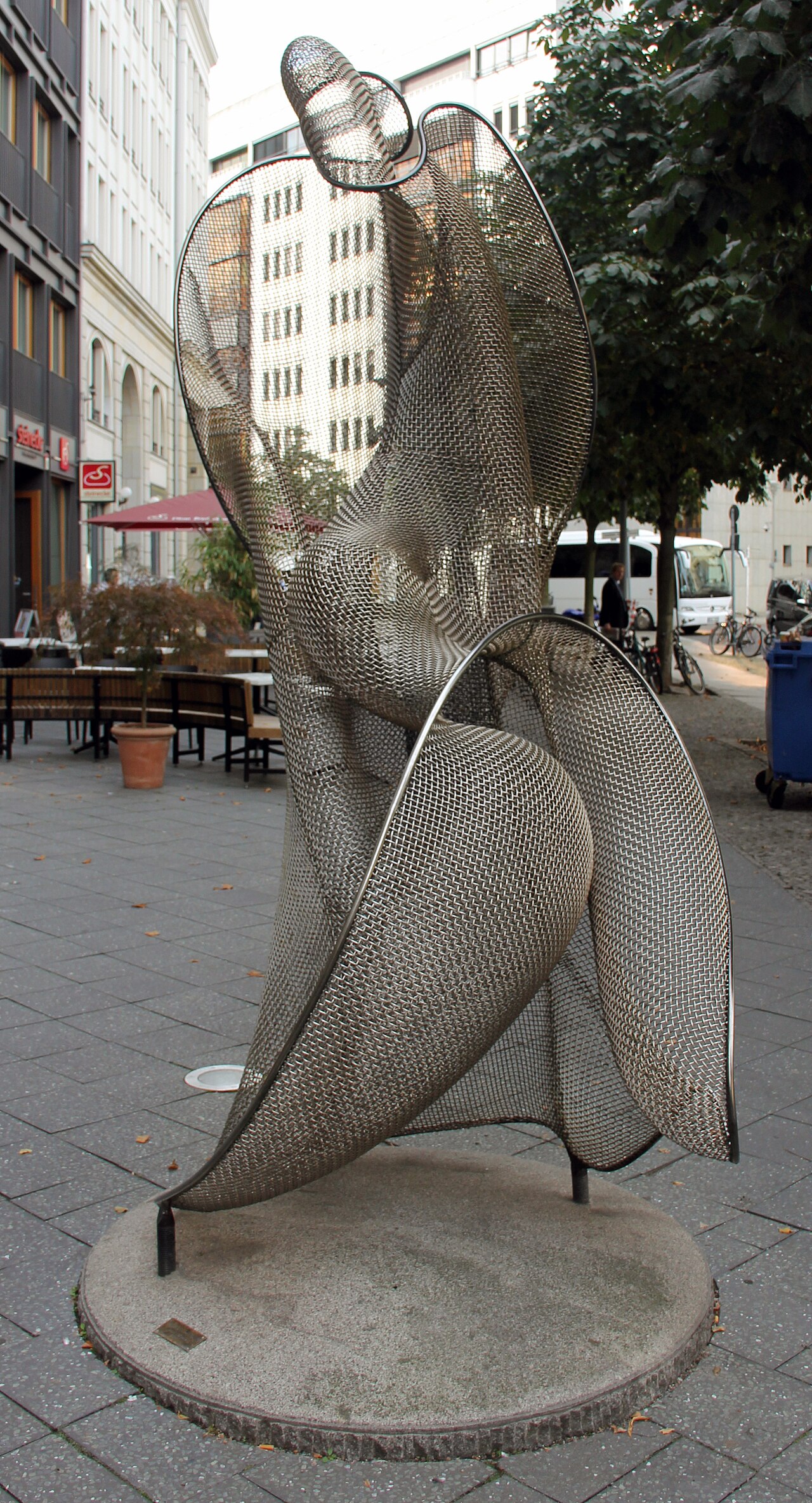 Sculpture, " Tanzende Berolina " by Axel Anklam , 2004, Hausvogteiplatz 12, Berlin-Mitte , Germany