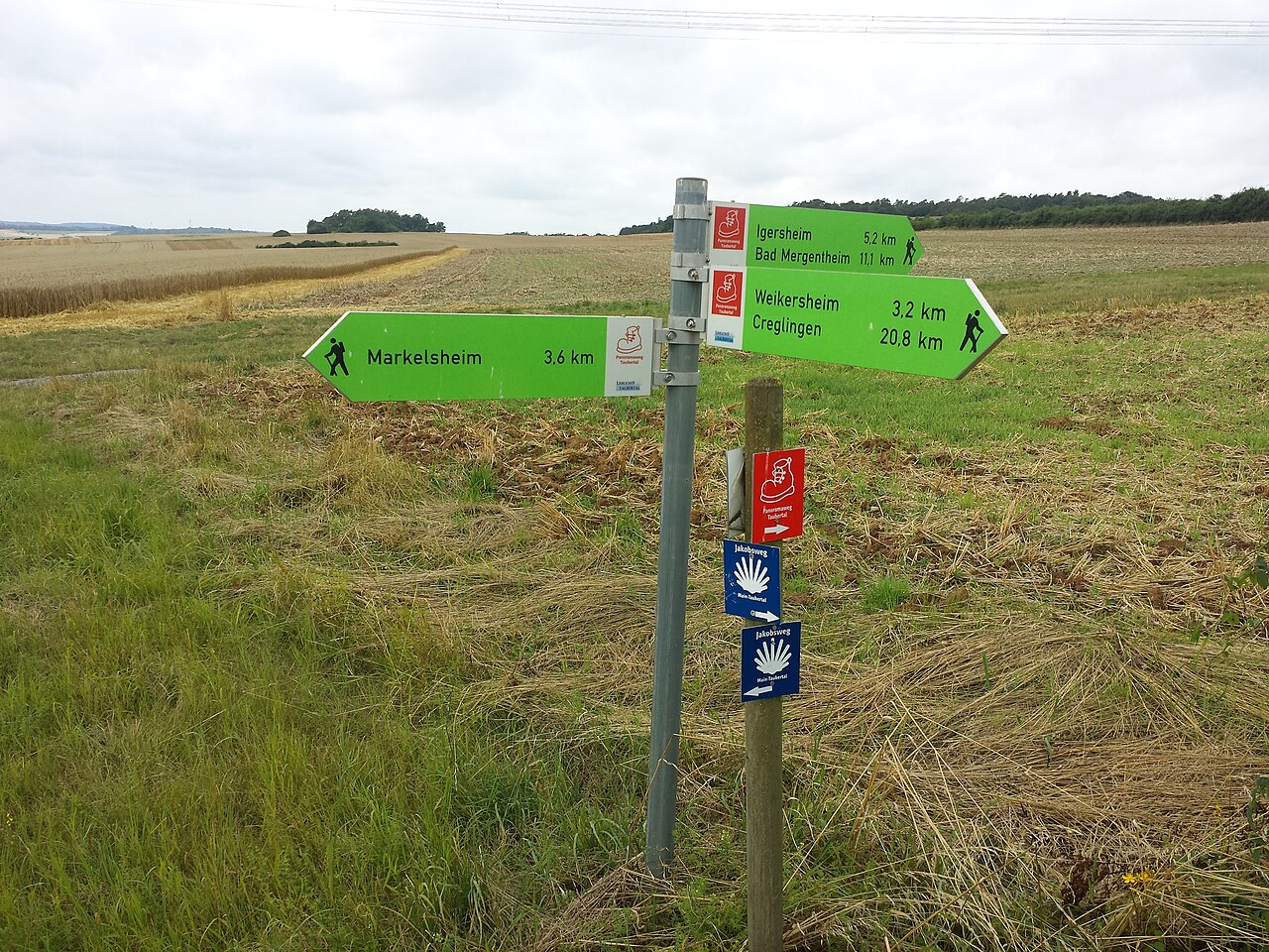 Der Jakobsweg Main-Taubertal zwischen Markelsheim und Weikersheim (Gemarkung Elpersheim bei Weikersheim)