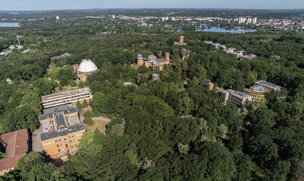 Telegrafenberg in Potsdam with the Geoforschungszentrum Potsdam science park compound in the foreground