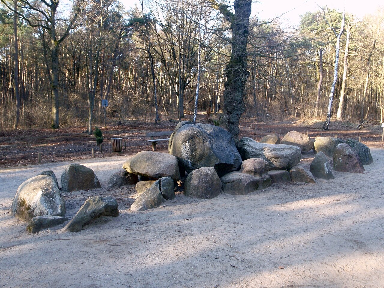 Dolmen "Devil's stones" nearby Heiden, Kreis Borken, North Rhine-Westphalia in Germany