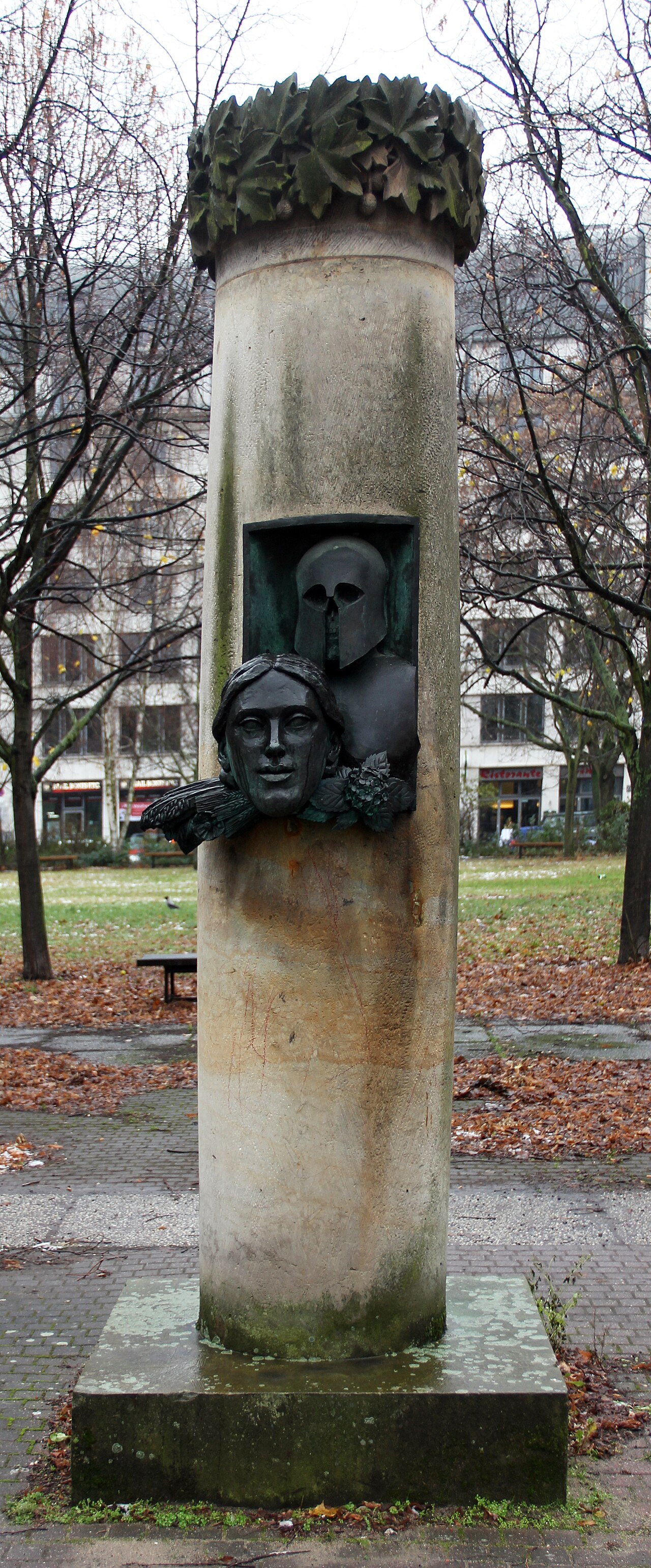 Steles, "Theaterstele" by Christa Sammler , 1983, Schumannstraße ggü 13a, Berlin-Mitte , Germany