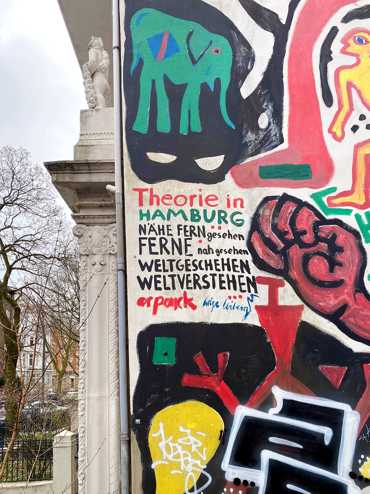 "Theorie in Hamburg", Wandbild von A