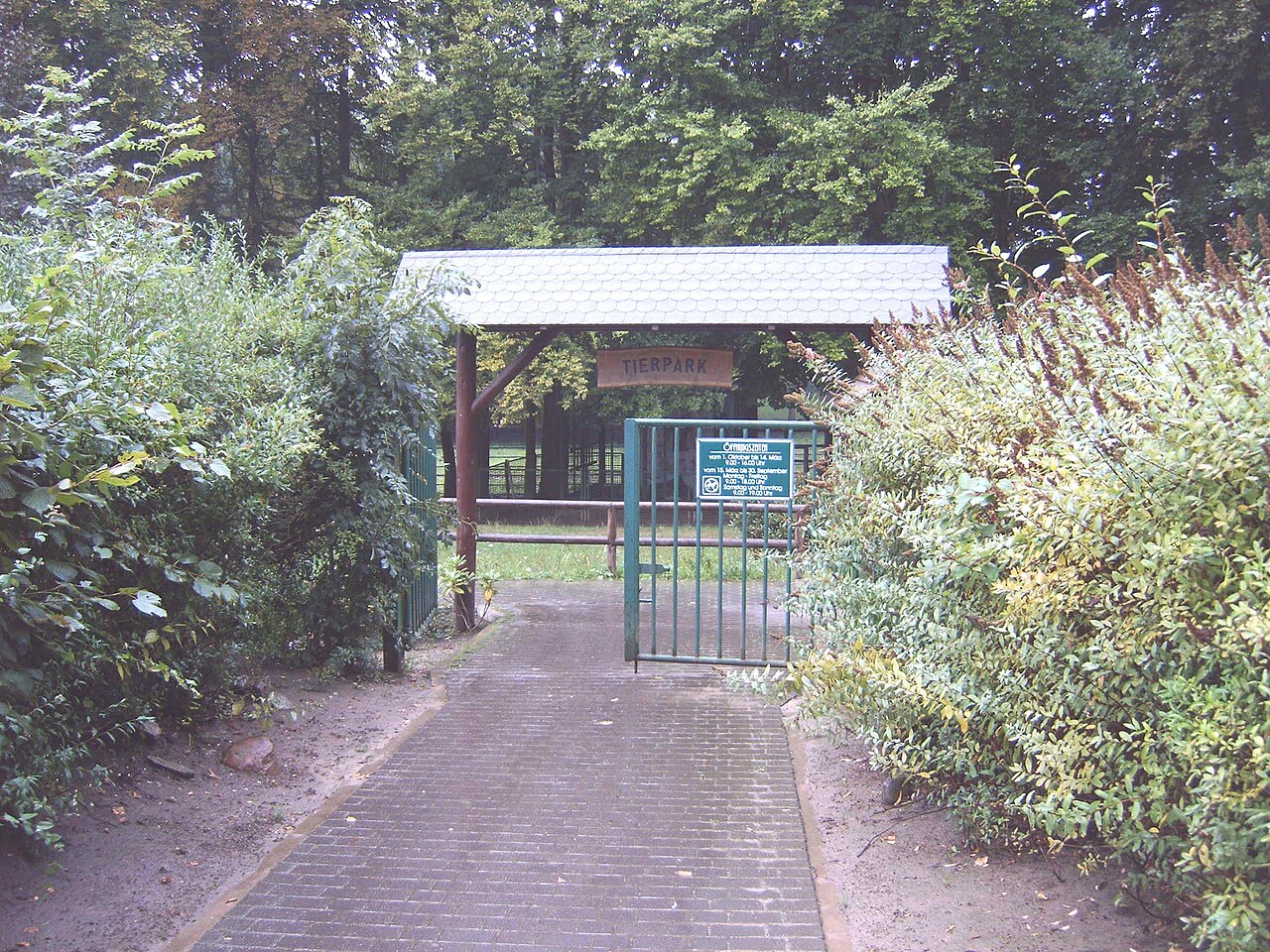 Eingang zum Tierpark Klötze, Sachsen-Anhalt, Deutschland Bild aufgenommen am 26