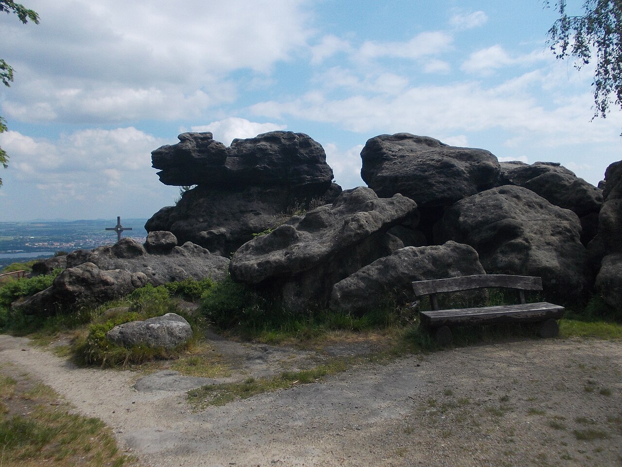 Rocks on Töpfer hill in the Zittau Mountains (Görlitz district, Saxony)