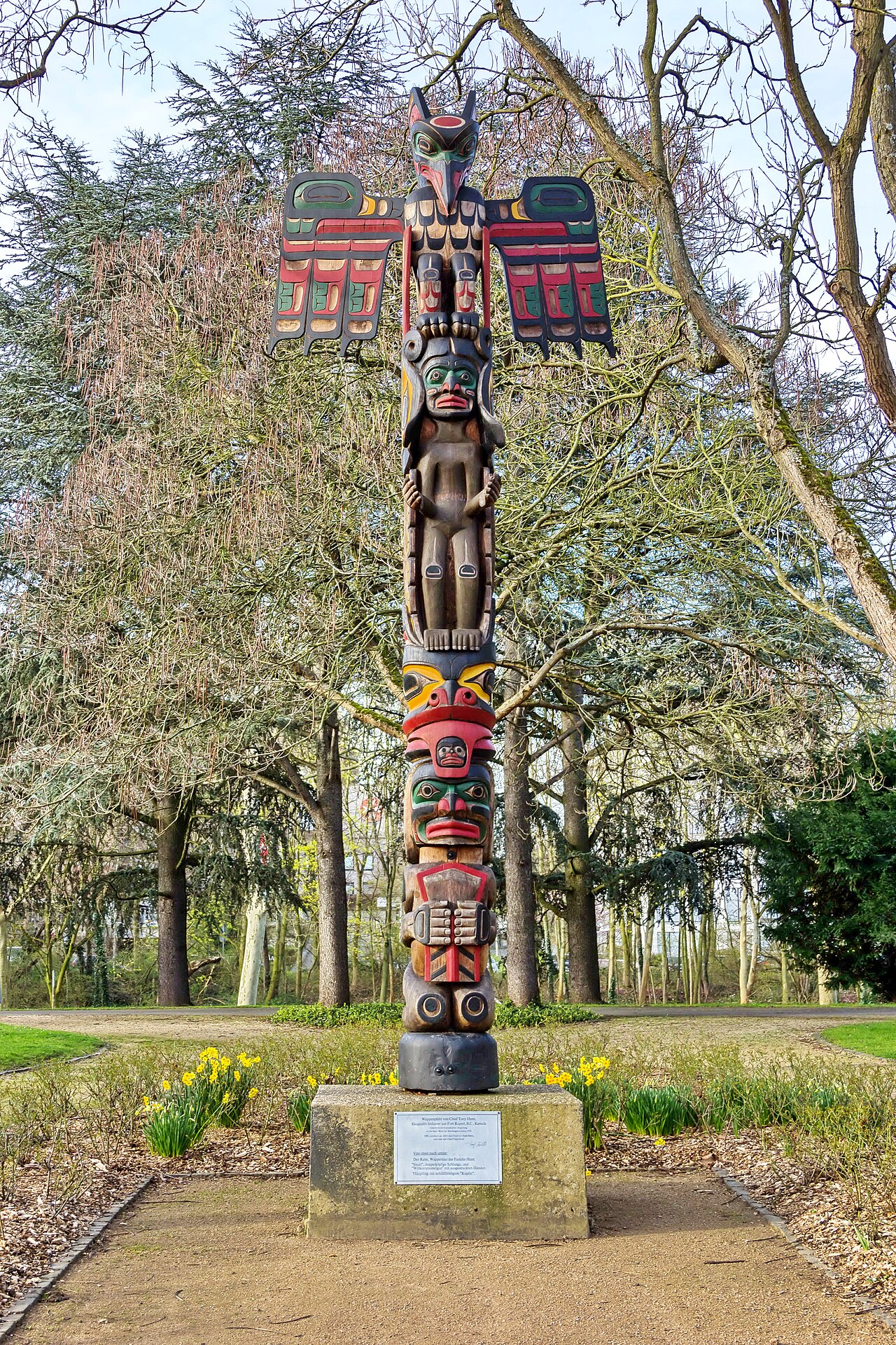 Totempfahl der Tlingit- und Kwakiutl - Indianer