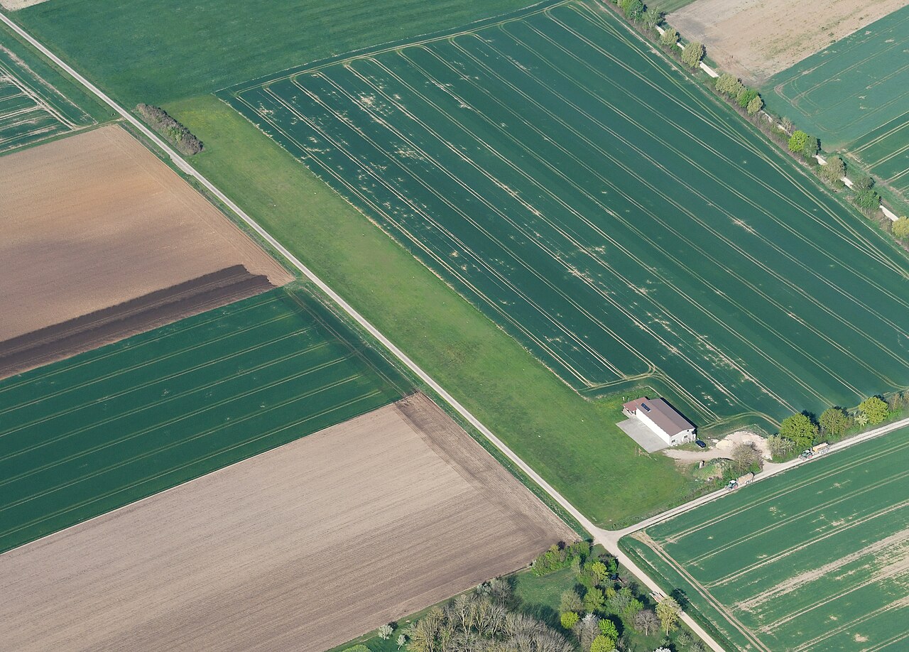 Aerial image of the Unterschwaningen airfield