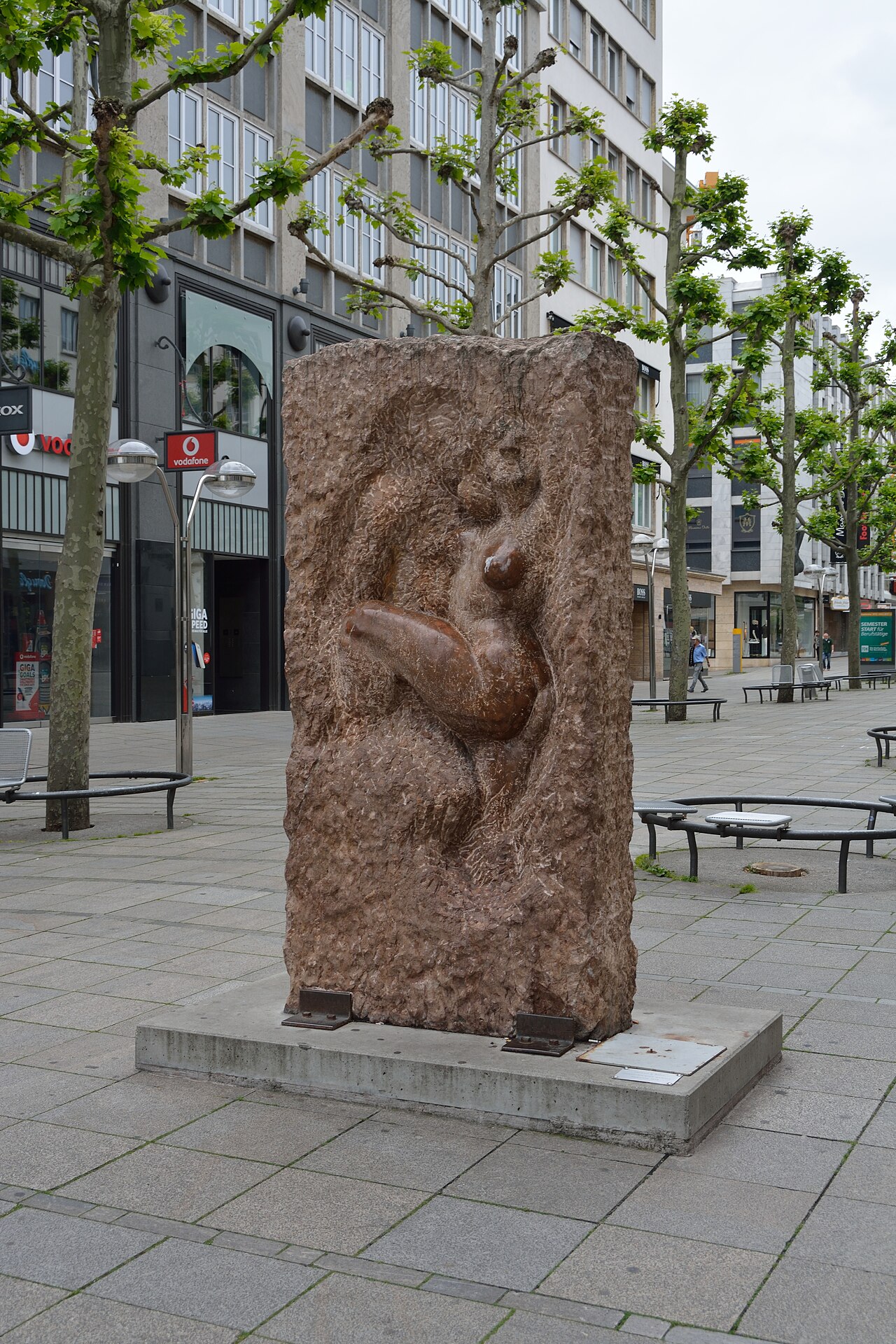 Skulptur in der Königstraße in Stuttgart