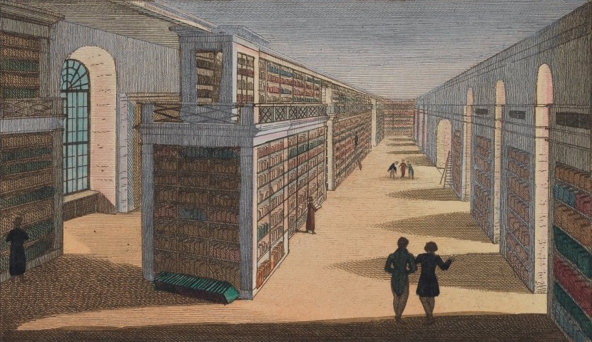 Der Rittersaal des Schlosses Hohentübinngen als Bibliothek-Saal der Universität