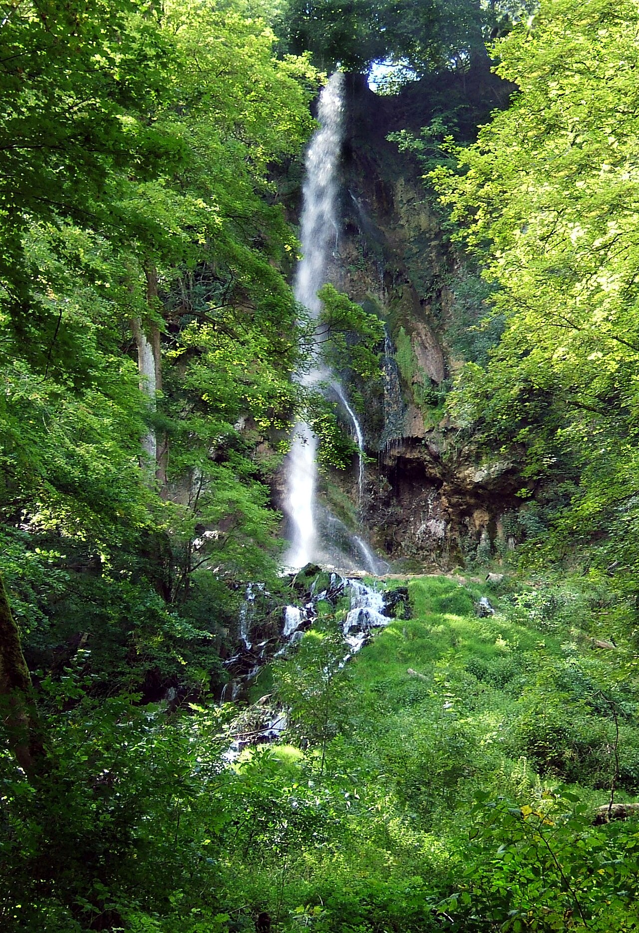 Waterfall near Bad Urach , Germany