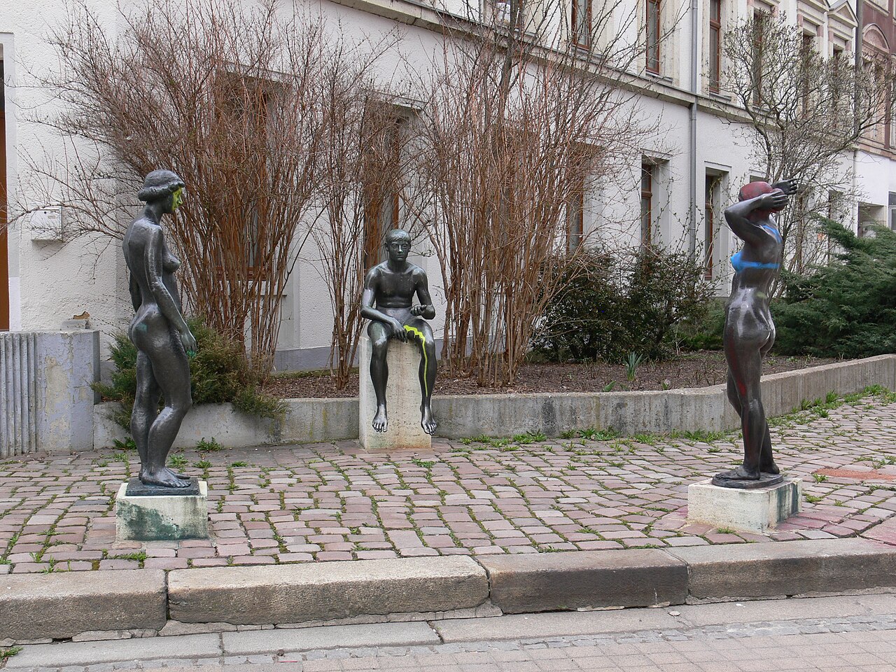 Wilfried Fitzenreiter: Urteil des Paris, 1979, auf dem Brühl in Chemnitz