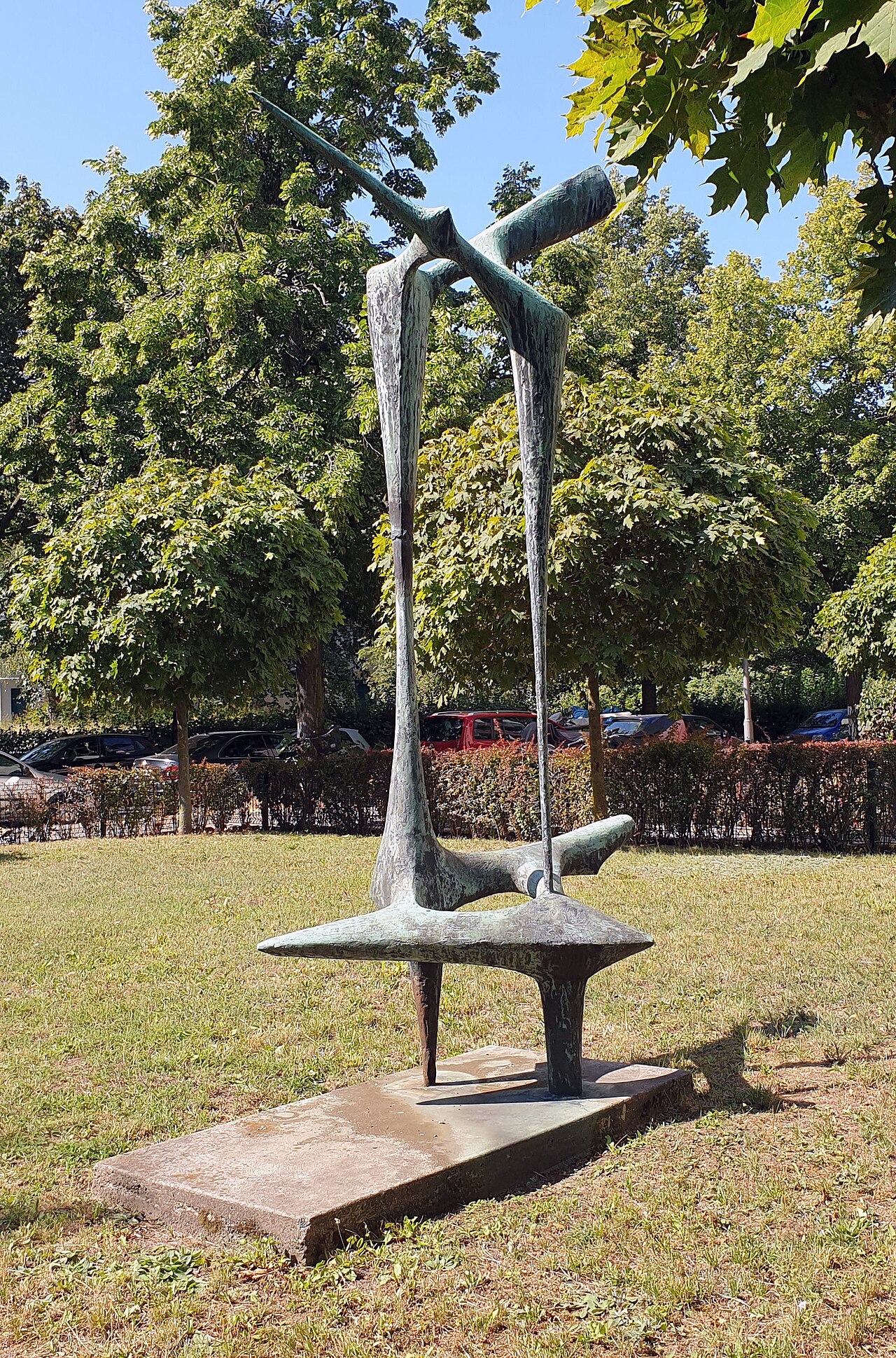 Sculpture, "'Vegetative Plastik " by Justus Chrukin , 1956, Kreuznacher Straße 22, Berlin-Wilmersdorf , Germany