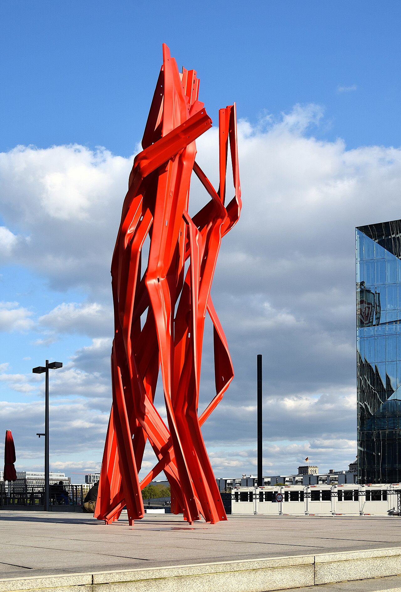 Sculpture "Vertical Highways" by Bettina Pousttchi at Washingtonplatz (Hauptbahnhof) in Berlin, Germany