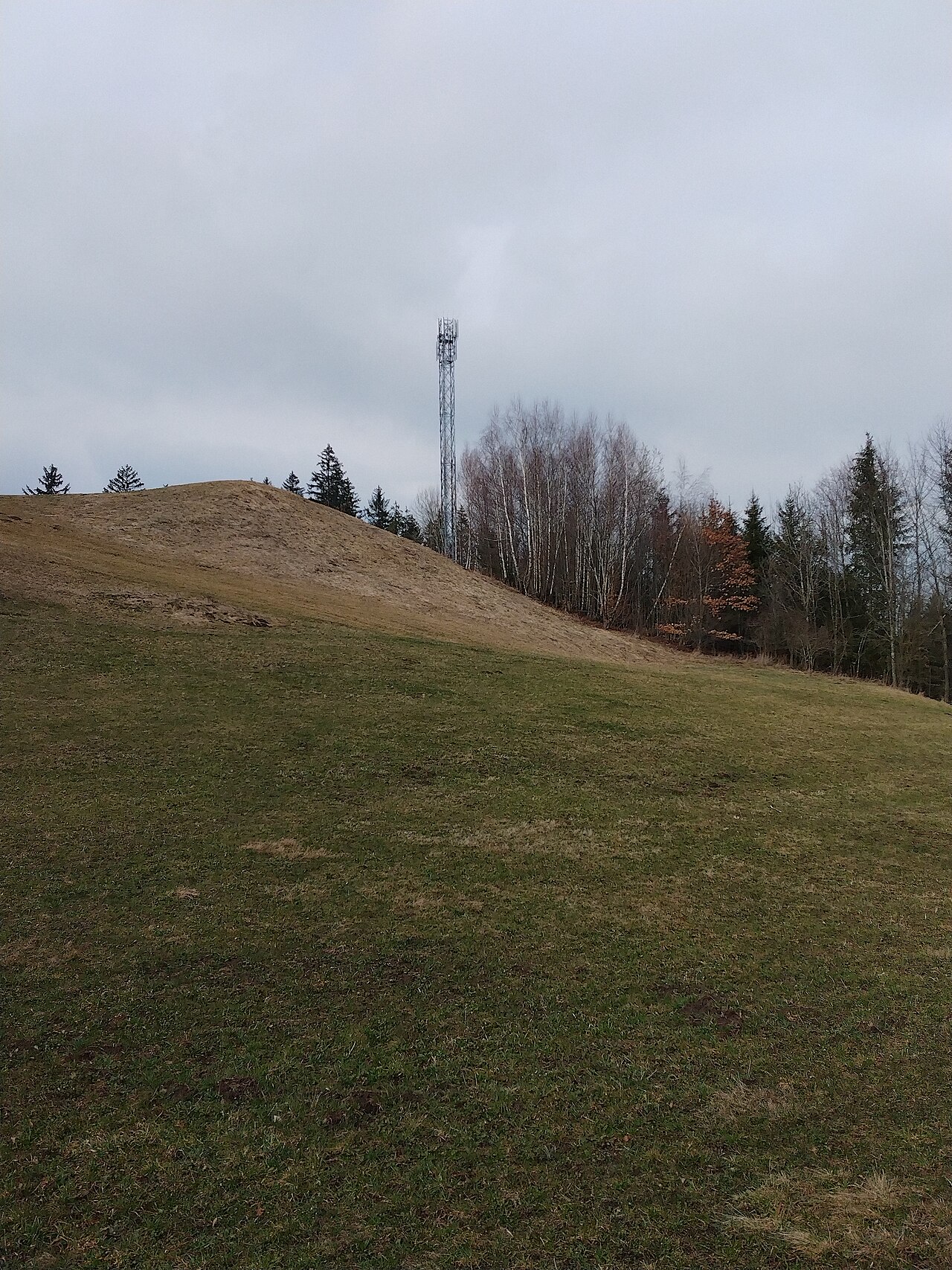 Cell tower on the hill Galgenbichl in Füssen, Germany