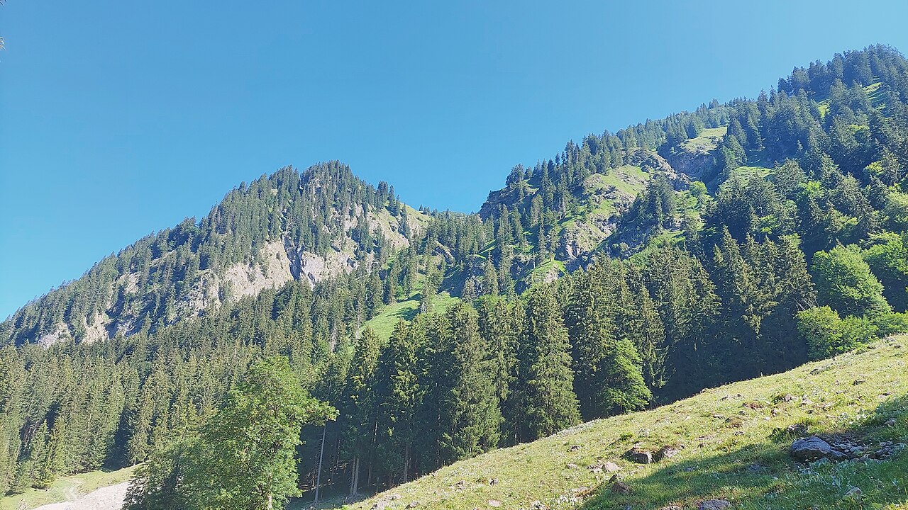 Wannenkopf in the Allgäu Alps, view from south