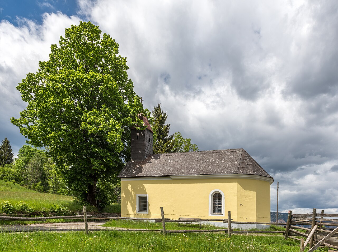 Road chapel Maria Hilf in Krainberg, market town Arnoldstein , district Villach Land, Carinthia , Austria , EU