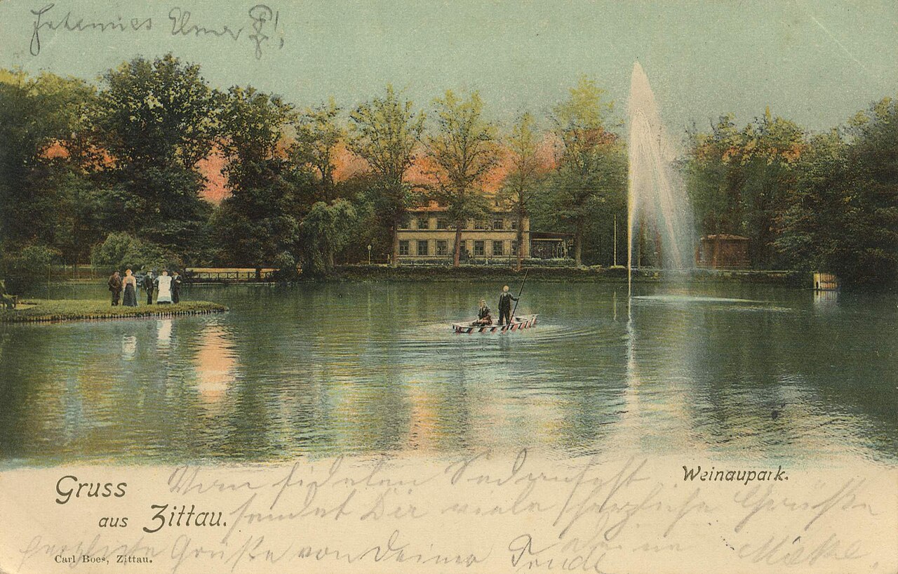 Postkarte vom Weinaupark 1904