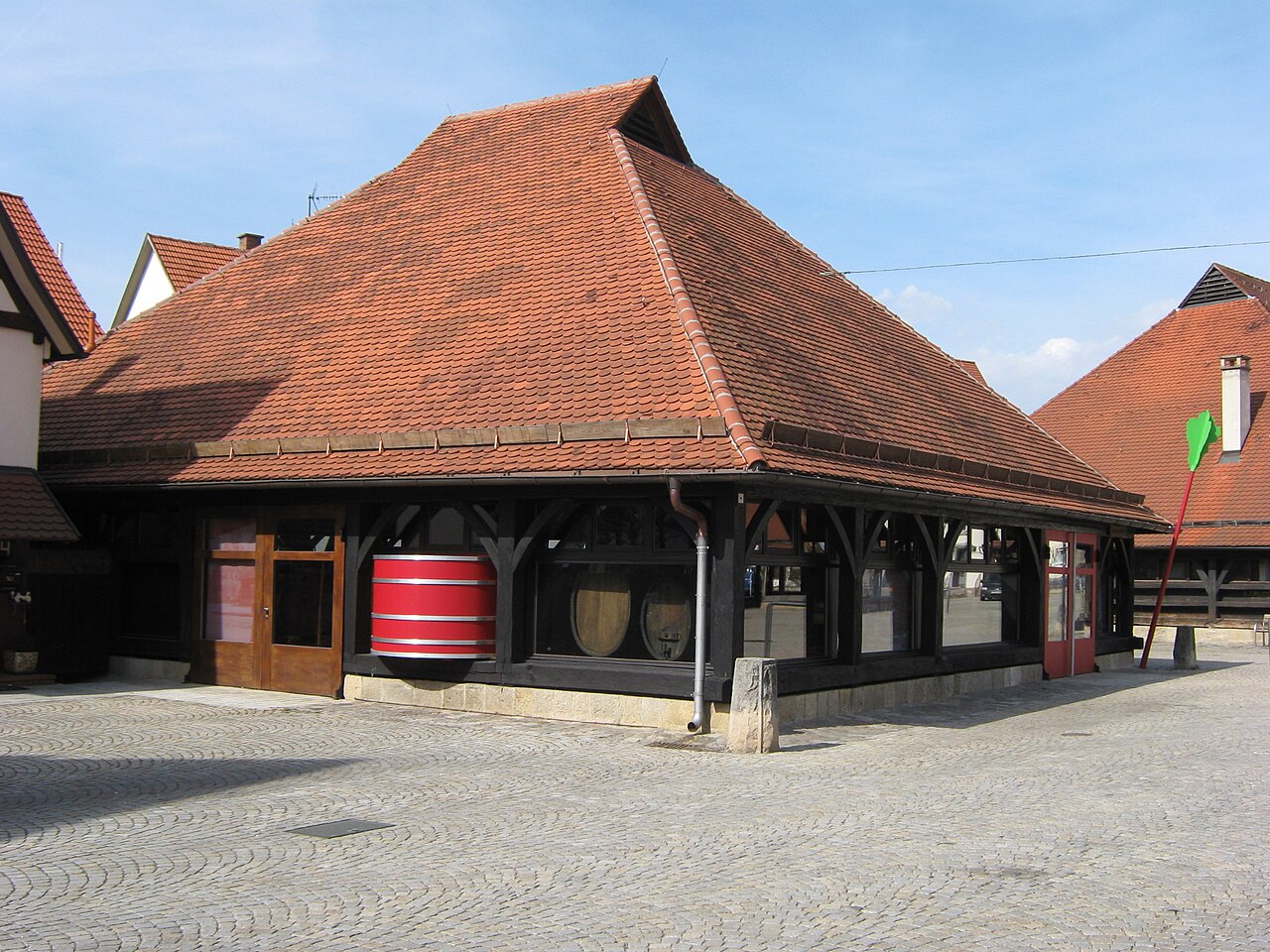 Die Herrschaftskelter gehört zum Ensemble der sieben Keltern auf dem Kelternplatz in Metzingen