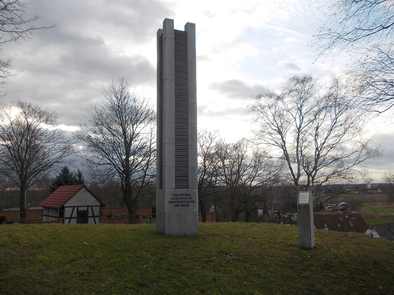 Memorial to the victims of despotism and war in Gerstenberg (Altenburger Land district, Thuringia)