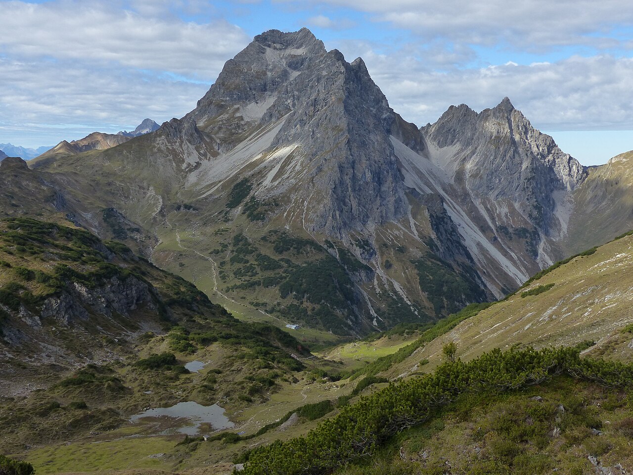 Großer (links) und Kleiner (rechts) Widderstein von Osten
