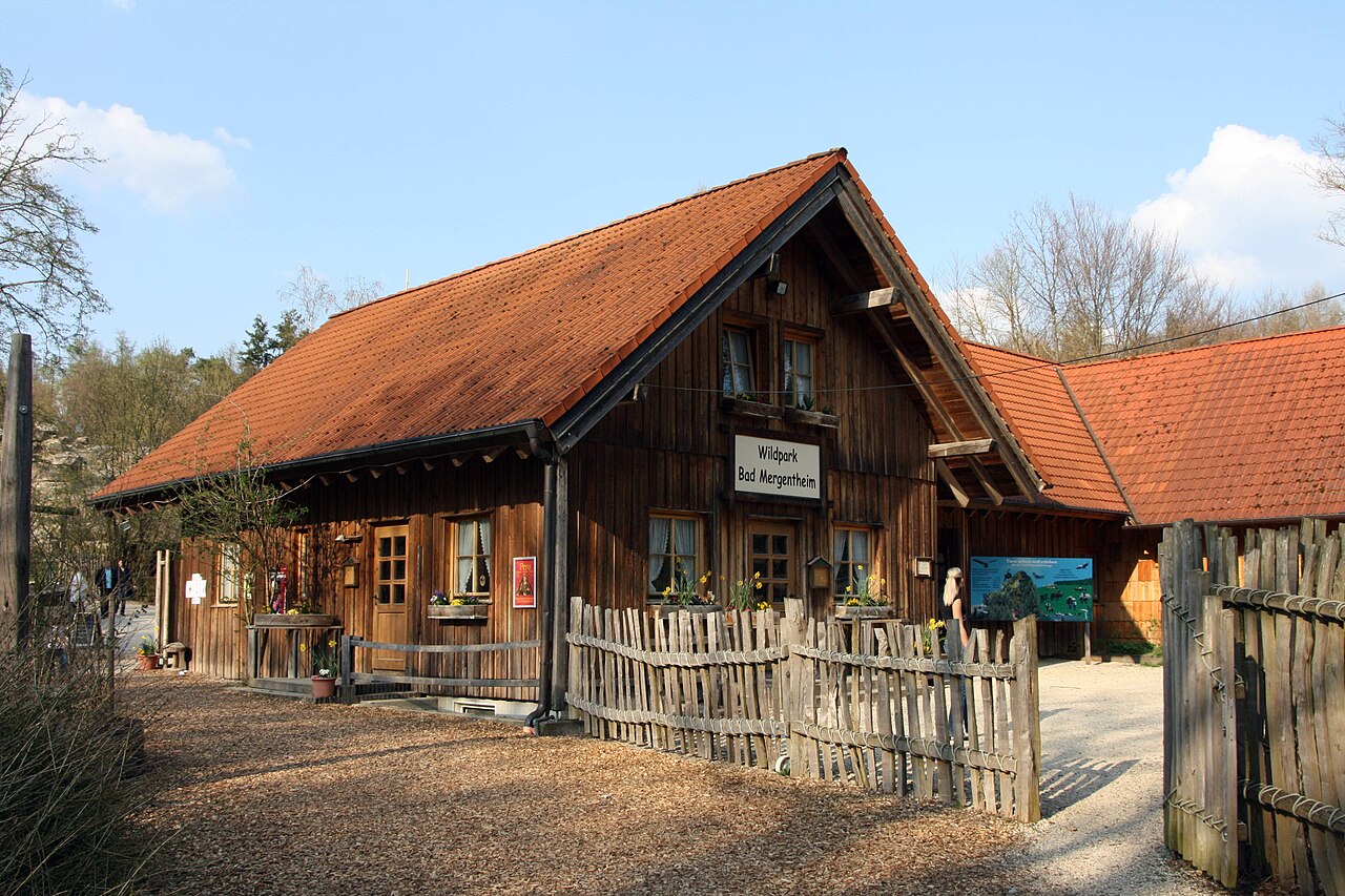 Doorway to the wildlife park in Bad Mergentheim, Germany