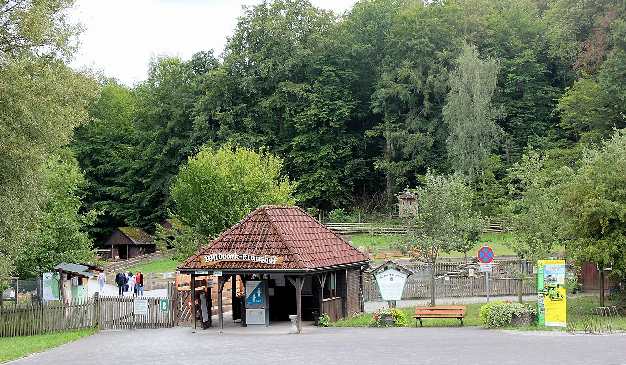 Eingangsbereich des Wild-Parks Klaushof