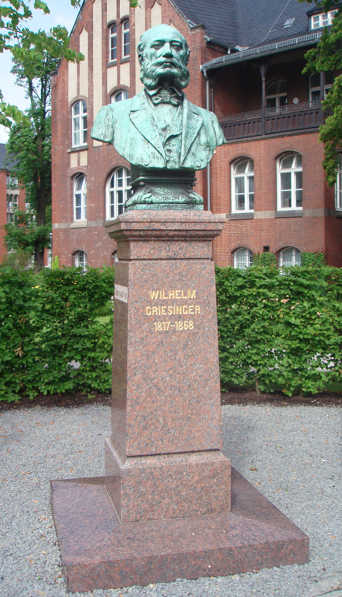 Monument to Wilhelm Griesinger in Charité University Hospital in Berlin
