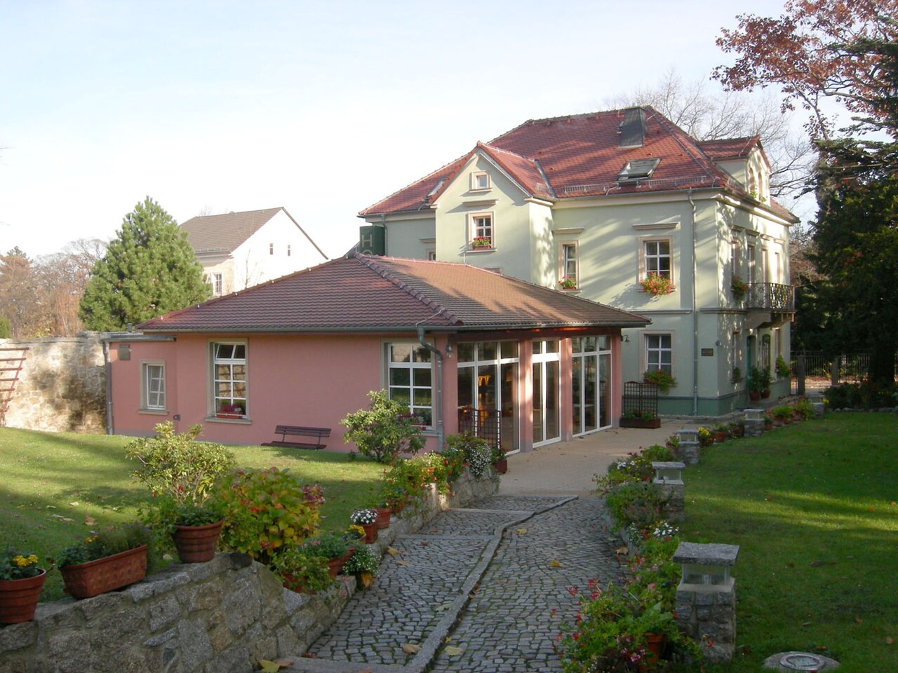 Wilhelm Weiße, German garden designer and breeder of conifers, villa in Kamenz (Saxony), now hotel "Villa Weiße"
