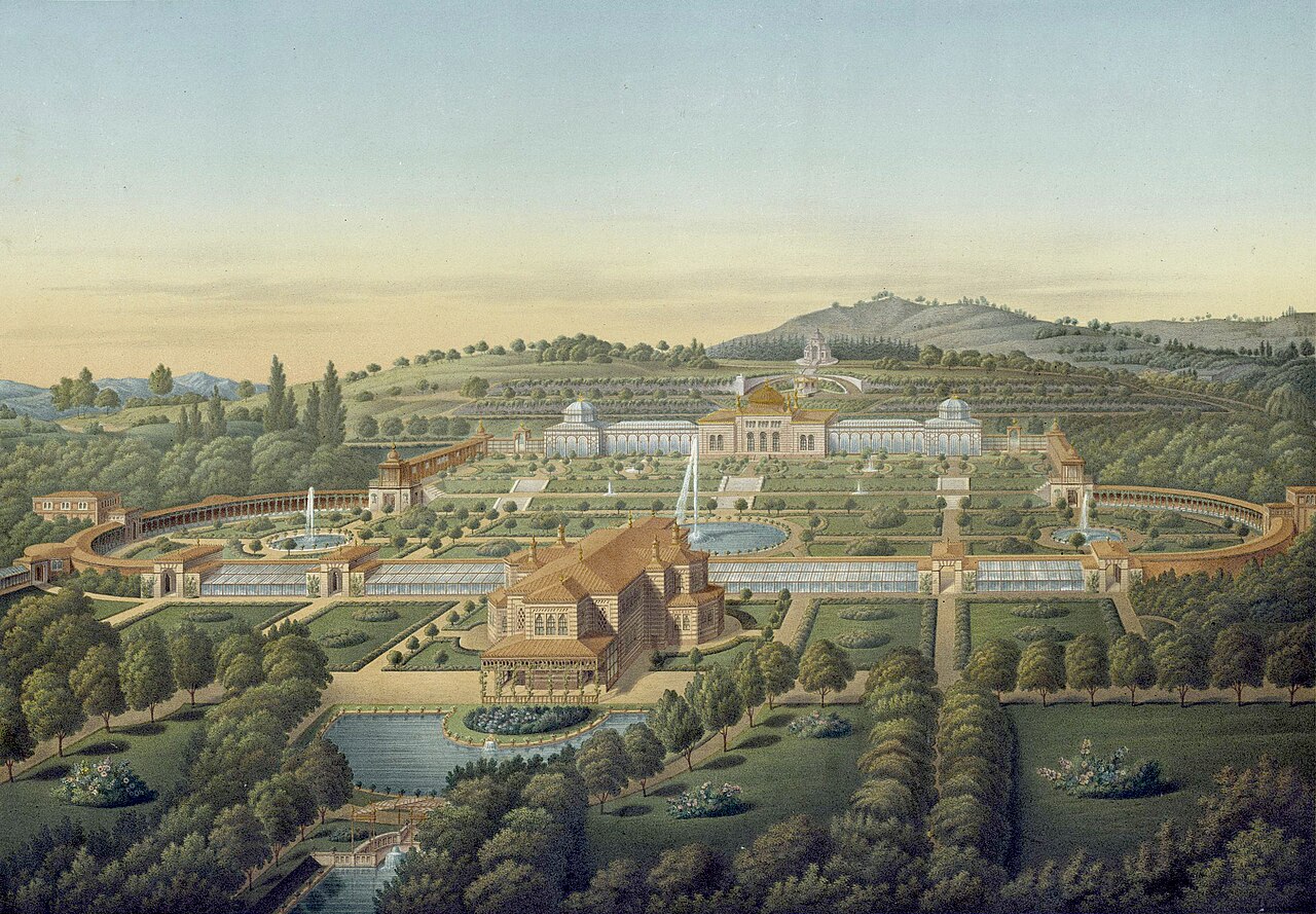 Ludwig von Zanth : Ansicht der Wilhelma von 1855