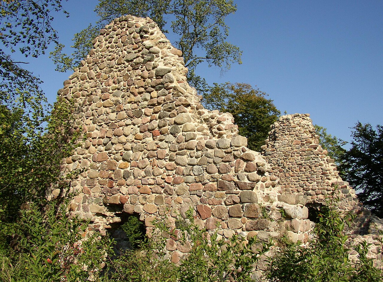 Church ruin in Moltzow in Mecklenburg-Western Pomerania , Germany